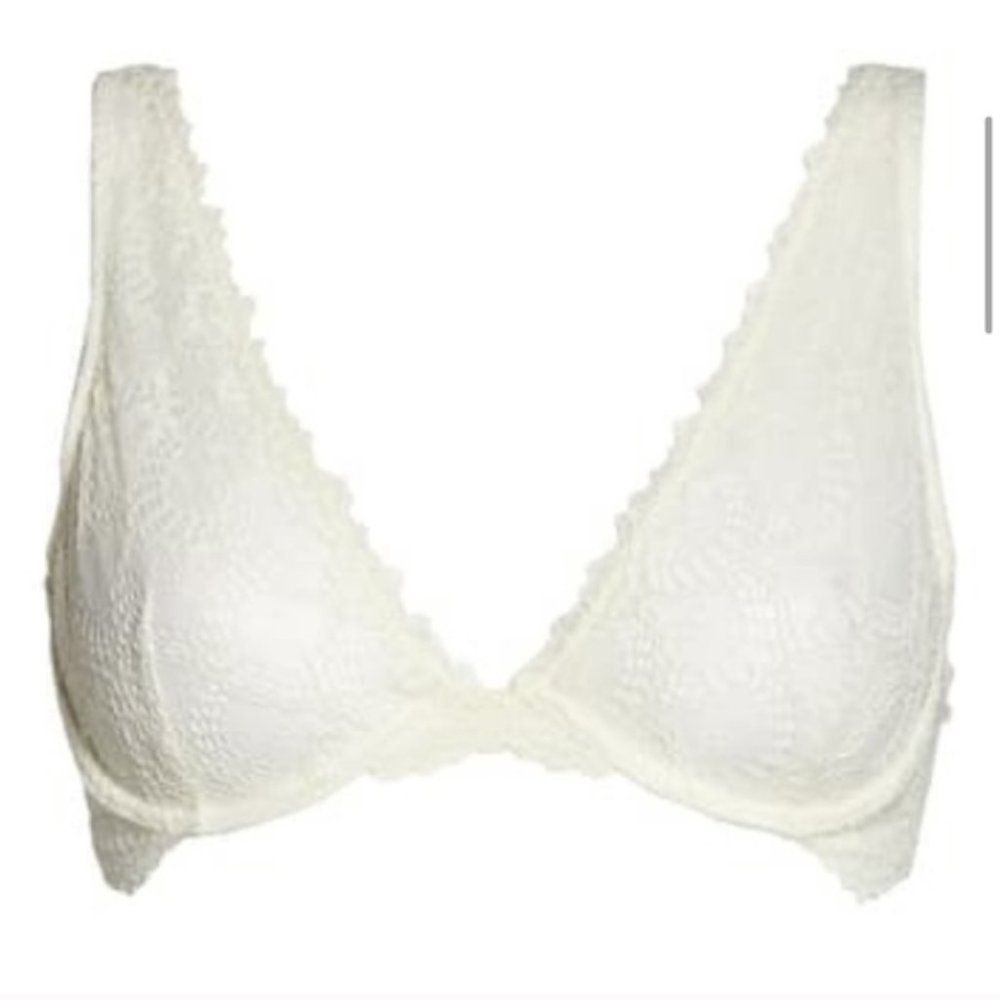 Free People Intimately Lace Underwire Plunge Bra - Picture 5 of 11
